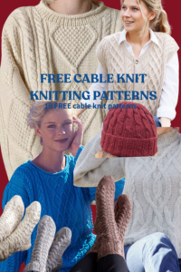 10 FREE Cable Knit Knitting Patterns